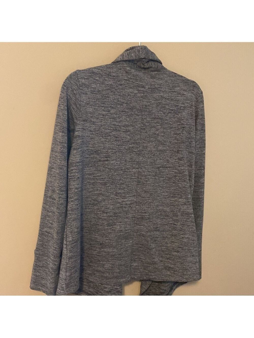 Nike Yoga Waterfall Open front Cardigan. Heathered Grey. Small - Picture 9 of 10